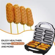 🌭 j-jati waffle corn dog maker and hot dog presser: waffle stick maker and corn dog machine - mix any type of batch sw230b black логотип