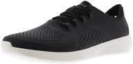 crocs literide pacer men's shoes - black/white fashion sneakers logo