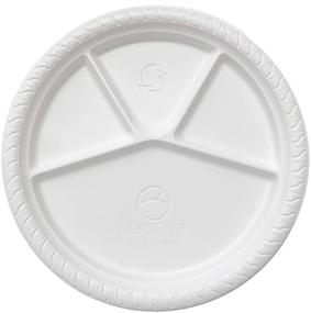 img 4 attached to 🍽️ Namaste 50 Party Dinner Plates - Disposable, 12.5 inch Platter Size, Microwave Safe, Heavy Duty