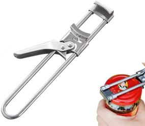 img 4 attached to 🔧 Adjustable Stainless Steel Jar & Bottle Opener - Multifunctional Manual Grip for Jar Lids & Cans - Kitchen Accessories