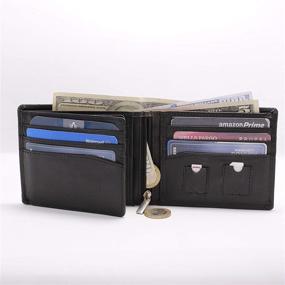 img 2 attached to 💼 Minimalistic Men's Leather Trifold Wallet - Must-have Accessories for Men