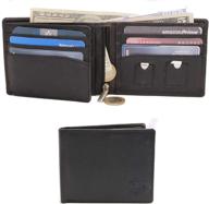 💼 minimalistic men's leather trifold wallet - must-have accessories for men logo