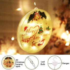 img 3 attached to 🎄 BLOOMWIN Christmas String Lights: Decorative 3D LED Novelty Hanging Lights for Indoor and Outdoor Decorations - 9.8 Feet, Warm White