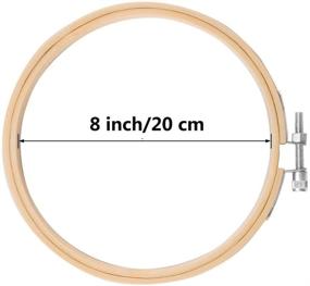 img 3 attached to 12-Piece Set of 8-Inch Round Embroidery Hoops - GIEMSON Bamboo Circle Cross Stitch Hoops for Art Craft Sewing and Embroidery Projects