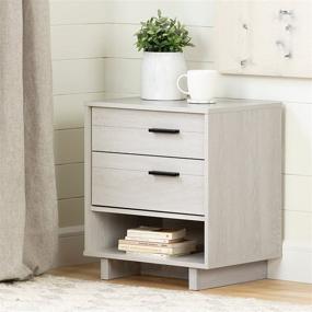 img 2 attached to South Shore Fynn Nightstand Winter Oak with Cord Catcher