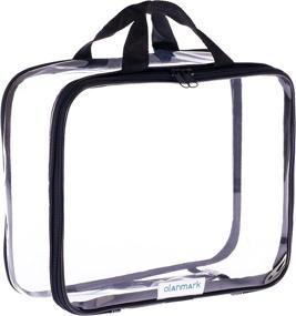 img 4 attached to 👝 Clear Cosmetic Bag - Compact Compression Packing Cubes - Spacious Travel Toiletry Bags - Transparent Make Up Organizer for Women - Waterproof PVC Clear Diaper Bag with Zipper - Versatile Waterproof Vinyl Pencil Case