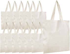 img 1 attached to 👜 Simpli-Magic Canvas Tote Bags, 11" x 13", 15 count, Natural - Convenient and Eco-Friendly Carrying Solution