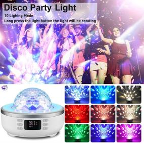 img 1 attached to 🌌 Star Projector Galaxy Night Light with Bluetooth Speaker, Alarm Clock, FM Radio, and 360° Rotation - 6 Films, Dimmable Warm Light & 7 Color Changing - Perfect Gift for Bedroom Ceiling Ambiance