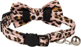 img 3 attached to 🐱 Gyapet Breakaway Cat Collar with Bell, Floral Bowtie and Detachable Bow - Adjustable Safety for Cats and Puppies