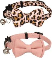 🐱 gyapet breakaway cat collar with bell, floral bowtie and detachable bow - adjustable safety for cats and puppies logo