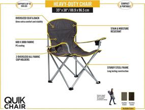 img 2 attached to Quik Chair: Ultimate Comfort and Durability with Extra Large Heavy Duty Folding Camp Chair