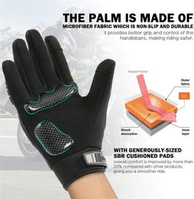 img 2 attached to 🧤 NICEWIN Motorcycle Gloves - Unisex Touchscreen MTB Gloves with Knuckle Protection. Ideal for Motocross, Hunting, Road Racing, Cycling, Climbing, and ATV Riding.