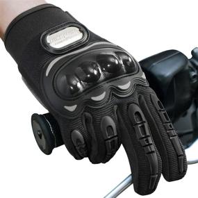 img 1 attached to 🧤 NICEWIN Motorcycle Gloves - Unisex Touchscreen MTB Gloves with Knuckle Protection. Ideal for Motocross, Hunting, Road Racing, Cycling, Climbing, and ATV Riding.