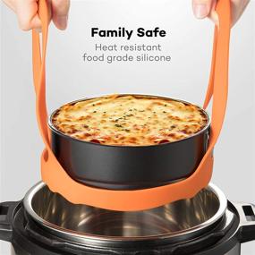 img 3 attached to 🔥 SiCheer Pressure Cooker Sling Silicone Bakeware Sling - Versatile Compatible with Instant Pot 6Qt/8Qt and more Multi-Function Cookers