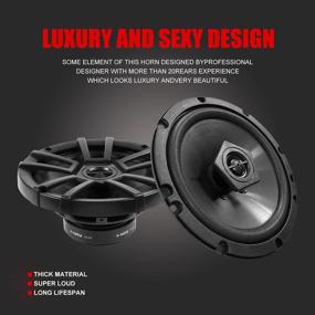 img 3 attached to 🔊 H YANKA ES-Series 6.5 Car Speakers - Full Range Stereo 500 Watt Max 2-Way Coaxial Car Audio Speaker Set - Professional Car Speaker with No Distortion and Stereo Sound - Y30 Magnet Woofer and NdFeB Tweeter - 1 Pair