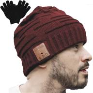 🎧 upgrade your winter music experience with unisex knit bluetooth beanie hat – perfect christmas tech gag gift for boyfriend/him/men/teen boys/stocking stuffers, ideal for friend's birthday! logo