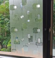 vsudo no glue privacy window film: rectangle pattern home decor sticker logo