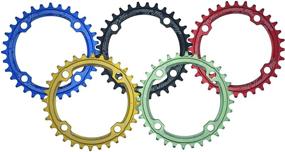 img 2 attached to 🚴 JGbike Elite Round Oval Chainring 104mm BCD - Narrow Wide Single Chainring for 8-12 Speed MTB XC Trail e-Bike Fat Bike Mountain Bike Bicycle