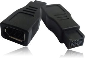img 2 attached to 🔌Tgom FireWire-адаптер 400 to 800 Black: высокопроизводительное решение для подключения