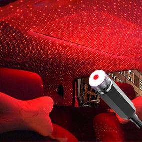 img 4 attached to 🌟 Booreina Star Projector Night Light: Adjustable Auto Roof Car Lights for Romantic Starry Ambiance in Room, Car, Wedding, Celebration and Party Décor