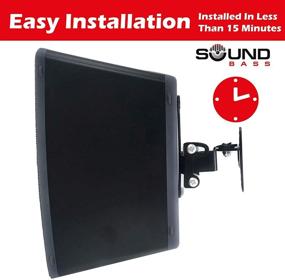 img 3 attached to 🔊 Улучшите свой звук пространства с настенным креплением SONOS Play 3 от Soundbass - регулируемый поворотно-наклонный механизм, один кронштейн для динамика Play:3 - черный.