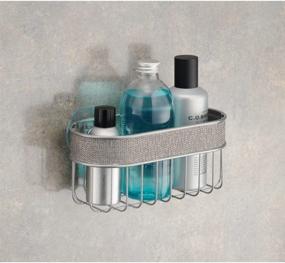 img 2 attached to Metallico iDesign Twillo Suction Shower Caddy Basket for Shampoo, Conditioner, Soap