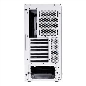 img 1 attached to Fractal Design Meshify C - Компактный средний башенный корпус для компьютера с превосходным воздушным потоком, 2 вентиляторами, заглушкой блока питания и закаленным стеклянным боковым панелями - белый