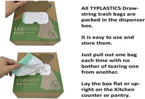 img 1 attached to 🗑️ TYPLASTICS 13 Gallon Tall Kitchen Drawstring Trash Bags - Pack of 110, Large Capacity