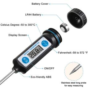 img 2 attached to 🌡️ Highly Accurate Waterproof Digital Food Thermometer Set with Long Probe – Perfect for BBQ, Meat, Milk, and Water Cooking