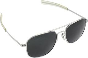 img 1 attached to 🕶️ CampCo Humvee Pilot Sunglasses - Grey Polarized Lens and Matte Silver Frames