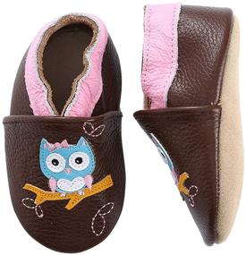 img 3 attached to 👶 Soft Leather Baby Moccasins: Perfect First Walker Shoes for Toddlers