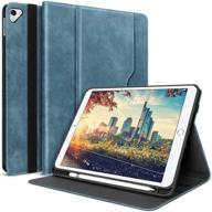 📱 2021 ipad 9th generation case | compatible with ipad 8th/7th generation 2020/2019, ipad air 3rd gen 2019, and ipad pro 10.5 inch 2017 | shockproof pu leather cover with pencil holder, pocket, and strap logo