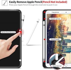 img 2 attached to 📱 2021 iPad 9th Generation Case | Compatible with iPad 8th/7th Generation 2020/2019, iPad Air 3rd Gen 2019, and iPad Pro 10.5 inch 2017 | Shockproof PU Leather Cover with Pencil Holder, Pocket, and Strap