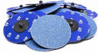 🔪 high quality benchmark abrasives 3" zirconia quick change sanding discs - 25 pack (40 grit) with male r-type backing pad logo