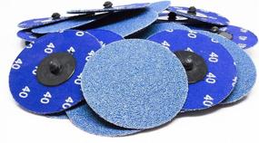 img 2 attached to 🔪 High Quality Benchmark Abrasives 3" Zirconia Quick Change Sanding Discs - 25 Pack (40 Grit) with Male R-Type Backing Pad