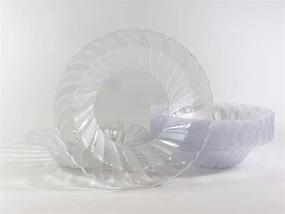 img 2 attached to Disposable Plastic Clear Bowls Bowls