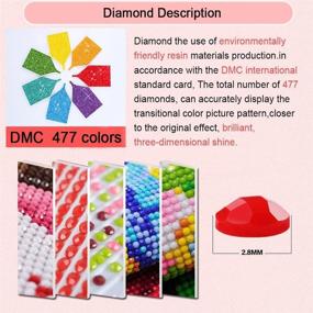img 1 attached to 🖼️ XUBX 5D Diamond Painting Kits for Adults: Full Drill Embroidery Kit for Stunning Black and Red Home Décor