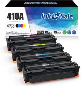 img 4 attached to 🖨️ Картридж совместимый INK E-SALE для HP 410A/410X: CF410A CF411A CF412A CF413A - высококачественная замена для Color LaserJet Pro