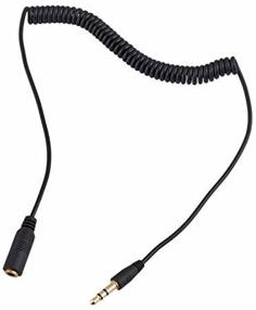 img 1 attached to 🎧 Coiled 3.5mm Male to Female M/F Plug Jack Stereo Headphone Audio Extension Cable - 1PCS