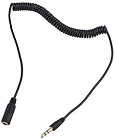 img 2 attached to 🎧 Coiled 3.5mm Male to Female M/F Plug Jack Stereo Headphone Audio Extension Cable - 1PCS