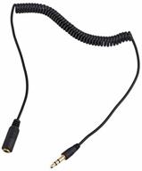 🎧 coiled 3.5mm male to female m/f plug jack stereo headphone audio extension cable - 1pcs logo