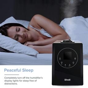 img 1 attached to LEVOIT Humidifiers for Large Room Bedroom (6L), Warm and Cool Mist Ultrasonic Air Vaporizer for Home Whole House Babies, Customized Humidity, Remote Control, Whisper-Quiet, Black: A Complete Solution for Optimal Indoor Air Moisture Levels