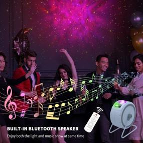 img 2 attached to 🌌 MEETPEAK Star Galaxy Projector: 7 Color Nebula with Music Speaker, Timing & Remote Control - Perfect Night Light for Kids Bedroom, Ambiance, Party & Bar Decor