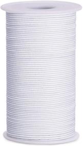 img 3 attached to High-Quality 2mm Elastic String Cord: Perfect for Jewelry Making, Hair Ties, DIY Crafts, and More - 100 Yard/Roll White