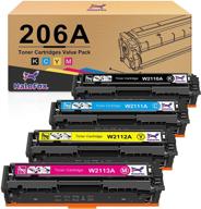 🖨️ halofox compatible toner-cartridge replacement for hp 206a w2110a 206x w2110x 4-pack - compatible with hp color pro mfp printers logo