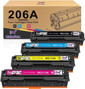 img 4 attached to 🖨️ Halofox Compatible Toner-Cartridge Replacement for HP 206A W2110A 206X W2110X 4-Pack - Compatible with HP Color Pro MFP Printers