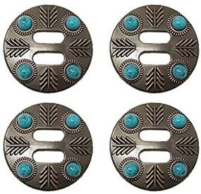 img 3 attached to CHALLENGER Slotted Western Turquoise Conchos