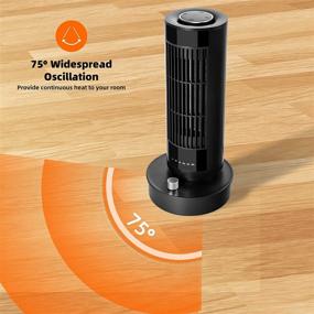 img 3 attached to 🔥 VIZTY Space Heater: Fast & Quiet 1000W PTC Electric Heater with Remote for Indoor Use - 3 Modes, Timer, Oscillation, Overheat & Tip-Over Protection - Portable Desk Heaters for Office Home (Black)