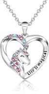 🦄 stunning unicorn jewelry set: hypoallergenic earrings and necklace for girls & women - perfect unicorn gifts for birthdays logo