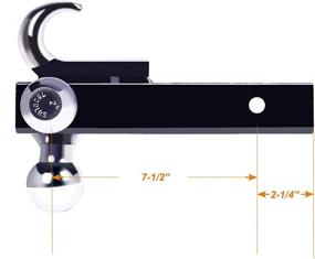 img 1 attached to 🚚 High-Performance ORCISH Tri-Ball Hitch Receiver Mount for Trailers - 1 7/8", 2", and 2 5/16" Tow Ball Options